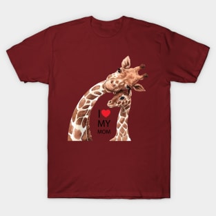 giraffe mom baby T-Shirt